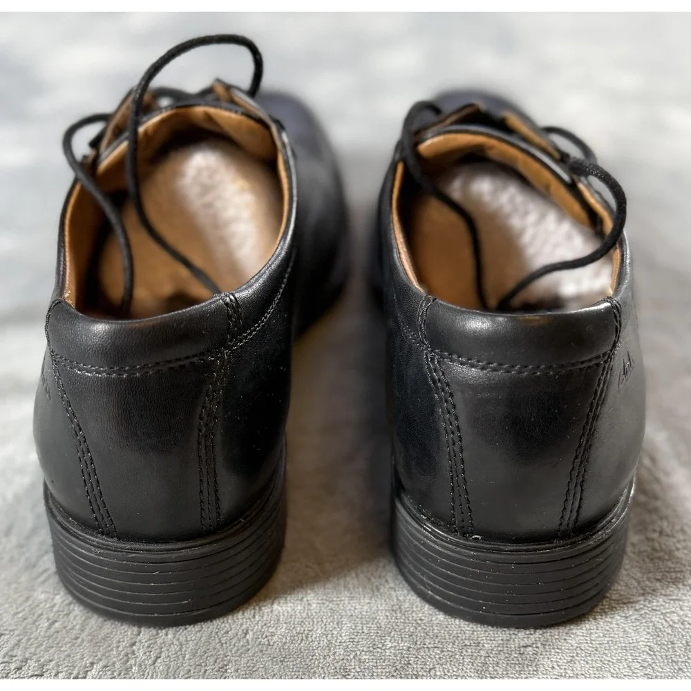 Clarks Collection Shoes Mens Size 8.5 Black Tilden Cap Toe Oxford Dress‎ Cushion